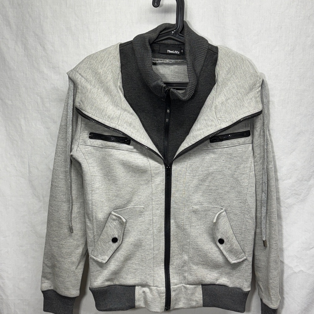 Double Layered Hooded Zip Up Jacket